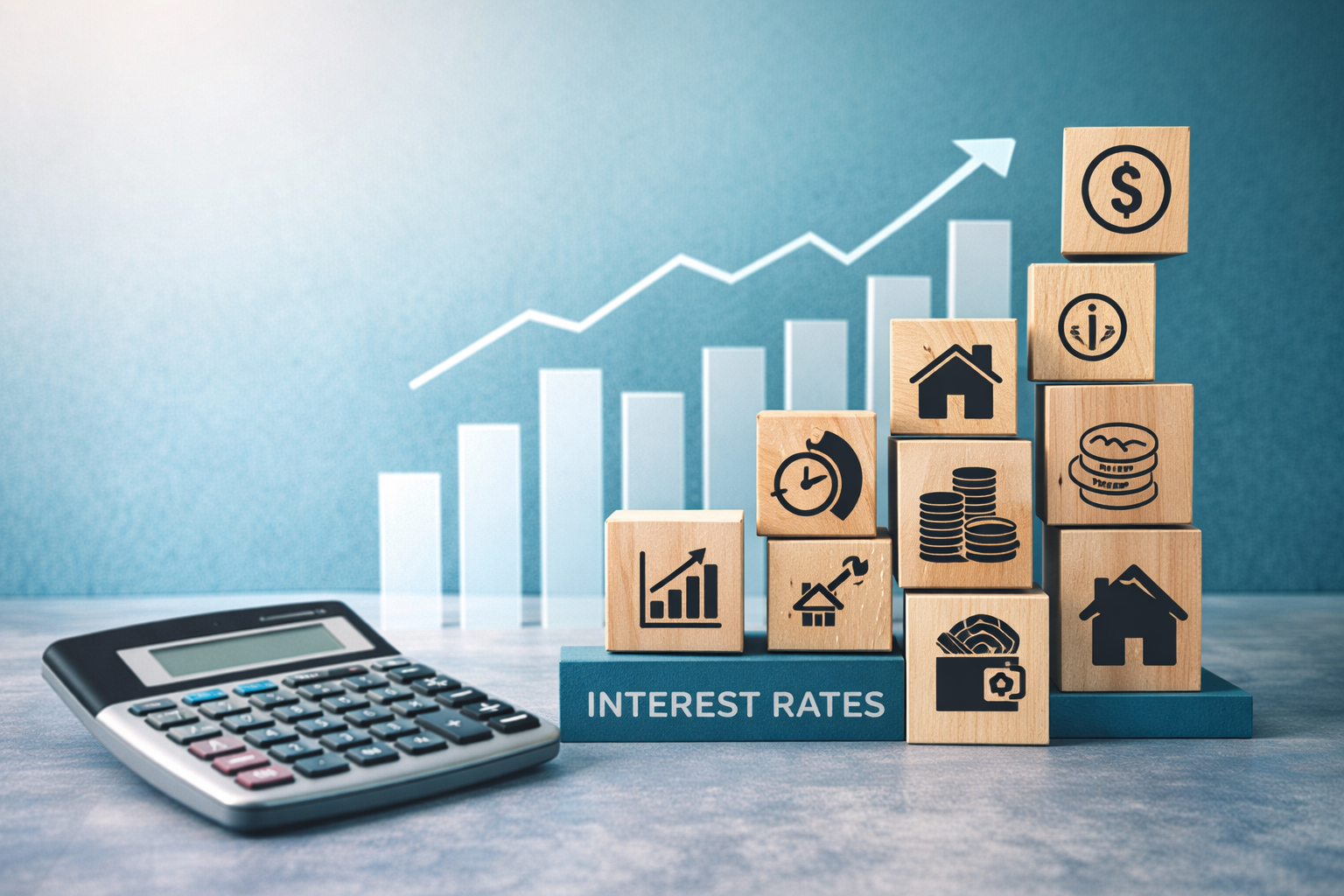 Interest rates affecting mortgage rates, savings account interest rates, and everyday financial decisions