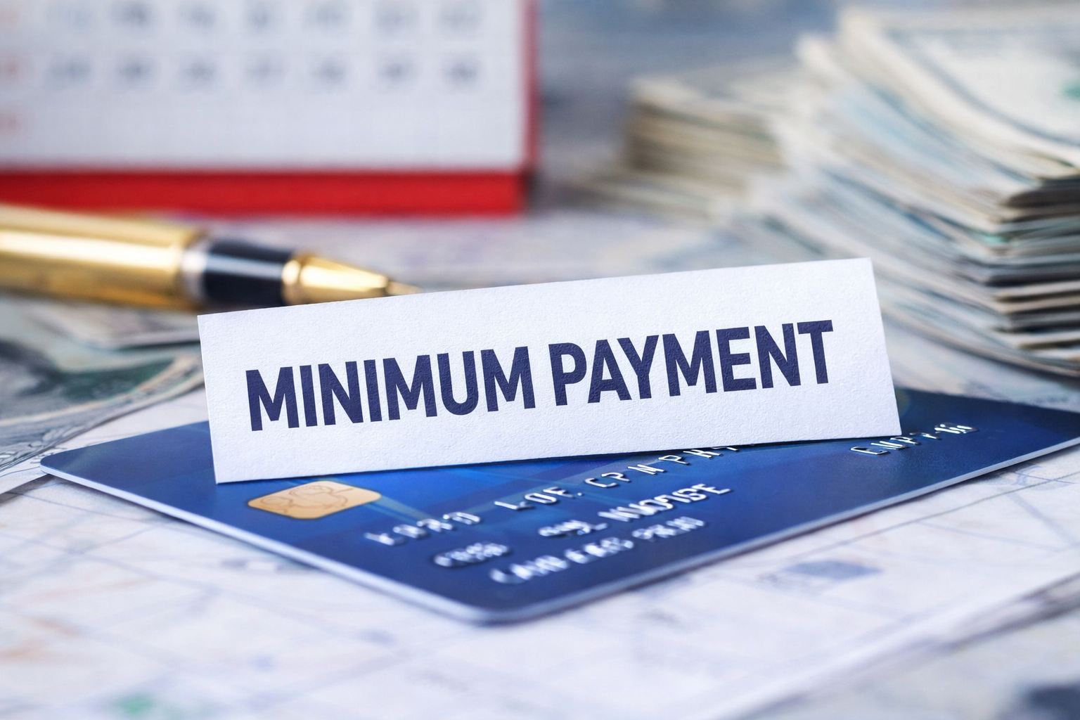 Minimum payment shown on a credit card statement illustrating how minimum payment keeps credit card debt growing over time