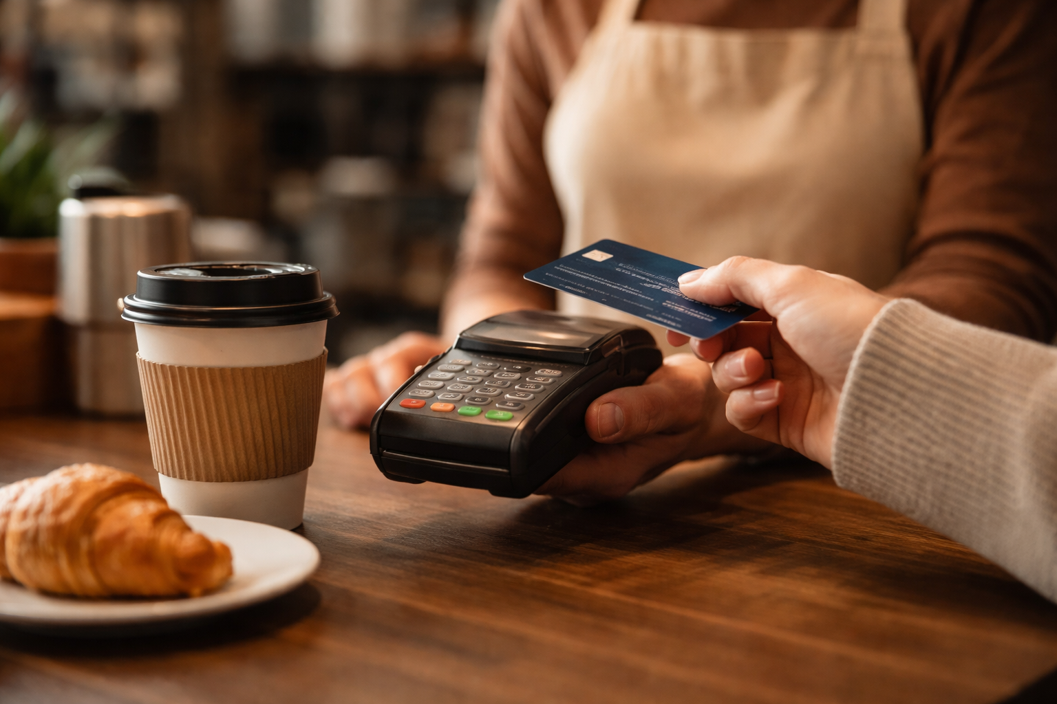 Contactless payment for a small everyday purchase that quietly shapes spending behavior
